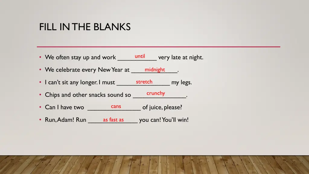 fill in the blanks