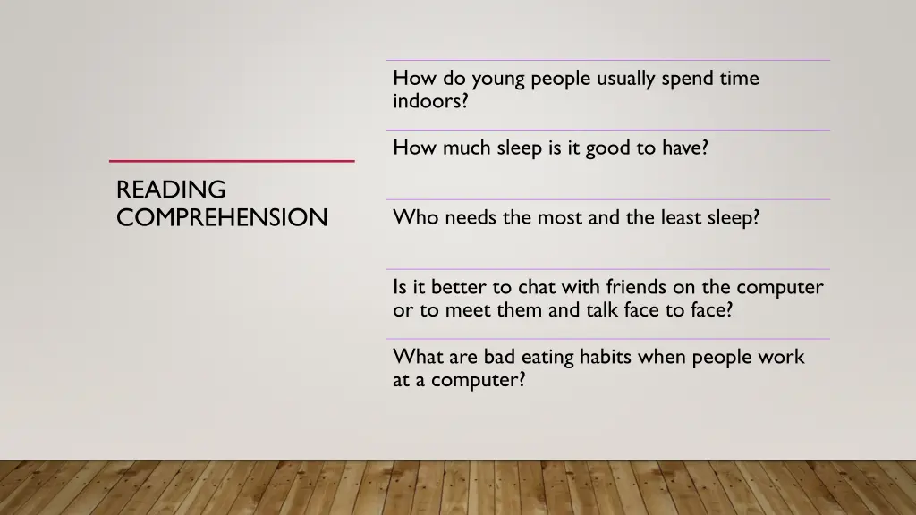 how do young people usually spend time indoors