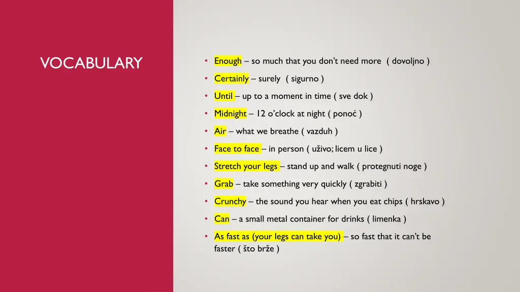 vocabulary