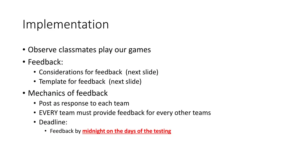 implementation