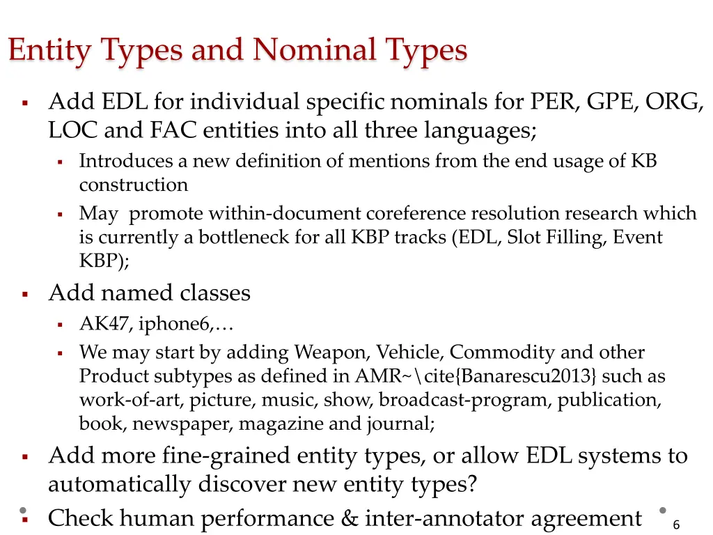 entity types and nominal types