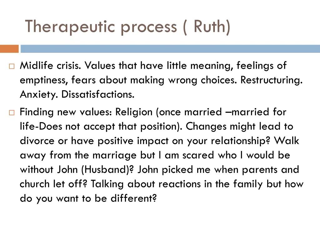 therapeutic process ruth