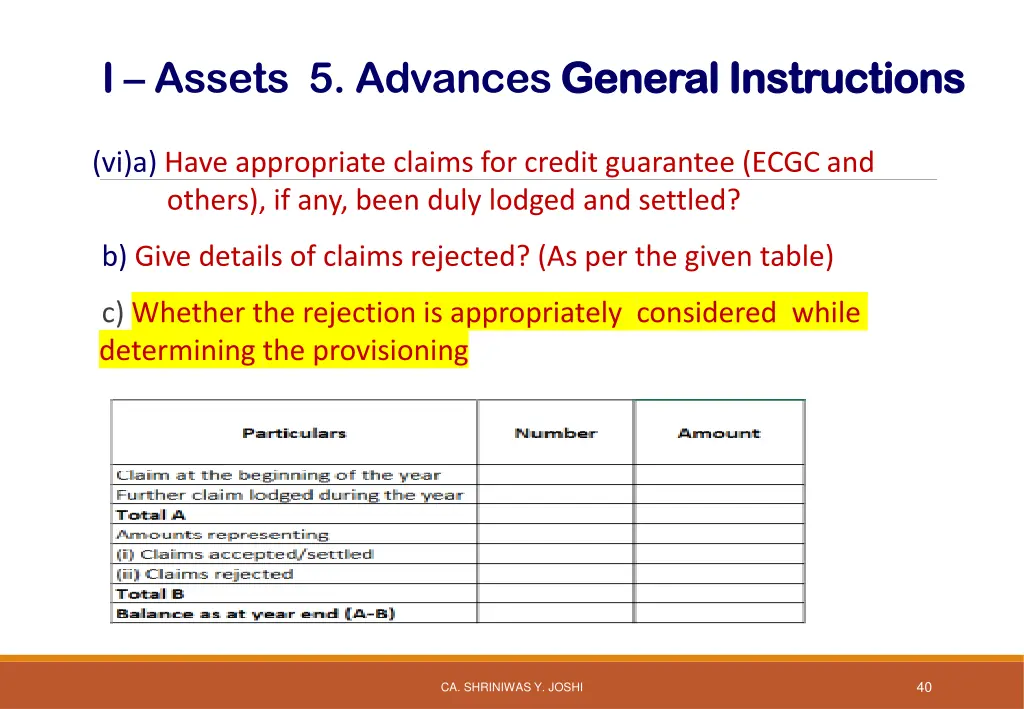 i assets 5 advances general instructions 4