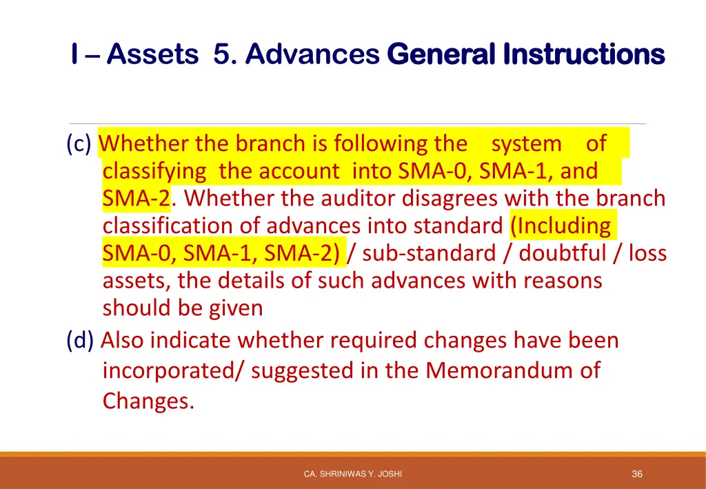 i assets 5 advances general instructions