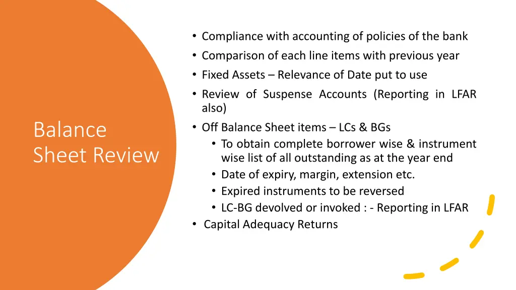 compliance with accounting of policies