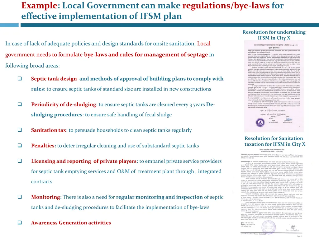 example local government can make regulations