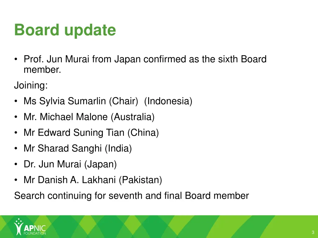 board update