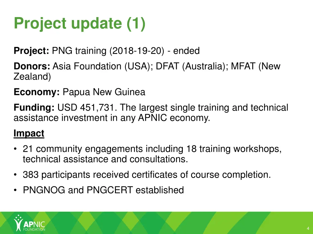 project update 1