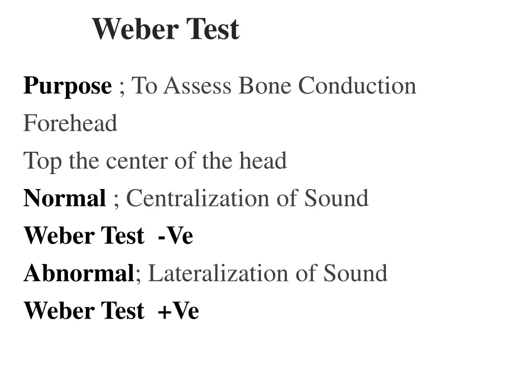 weber test
