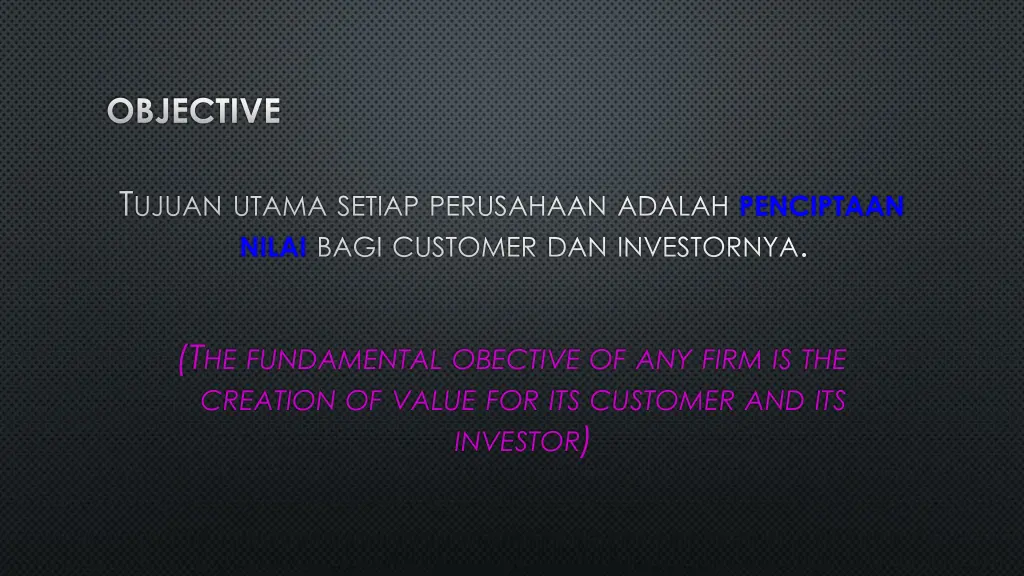 objective