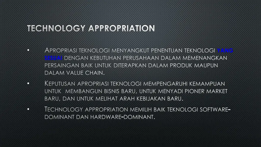 technology appropriation