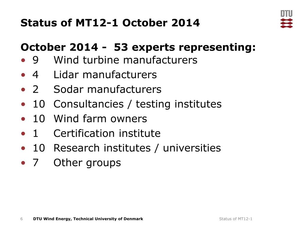status of mt12 1 october 2014 4