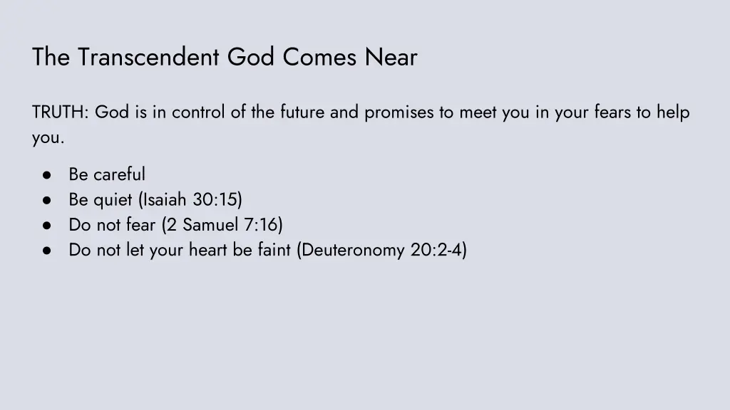 the transcendent god comes near 1