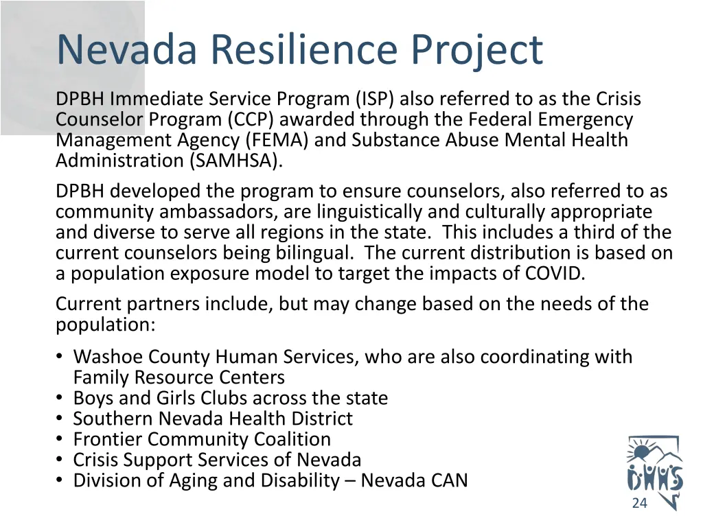 nevada resilience project