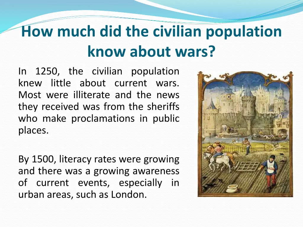 how much did the civilian population know about