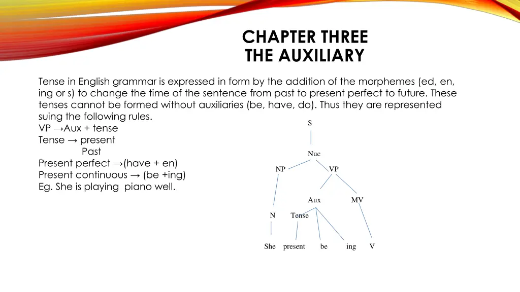chapter three the auxiliary