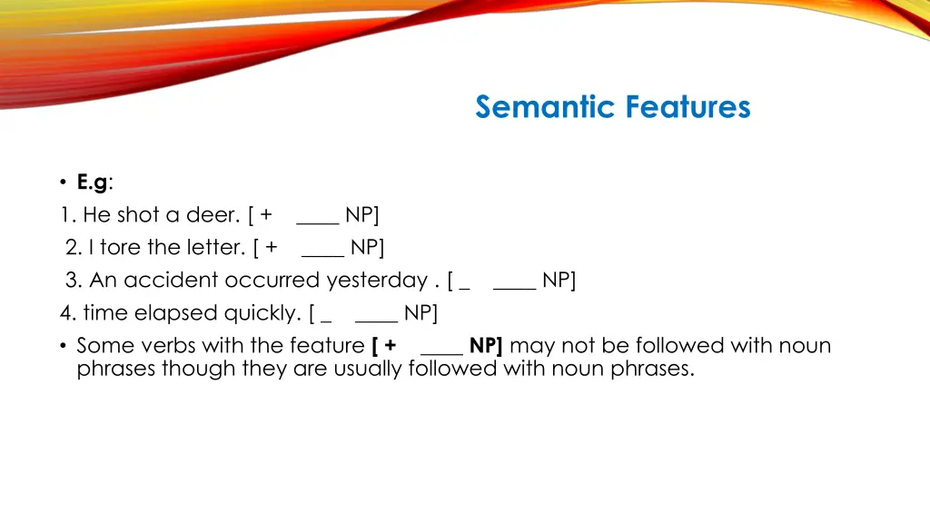 semantic features 1