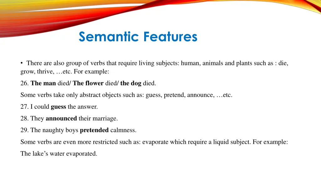 semantic features 10