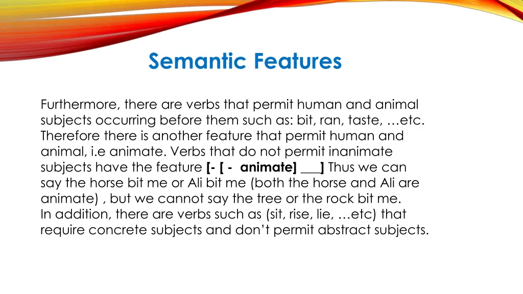 semantic features 7