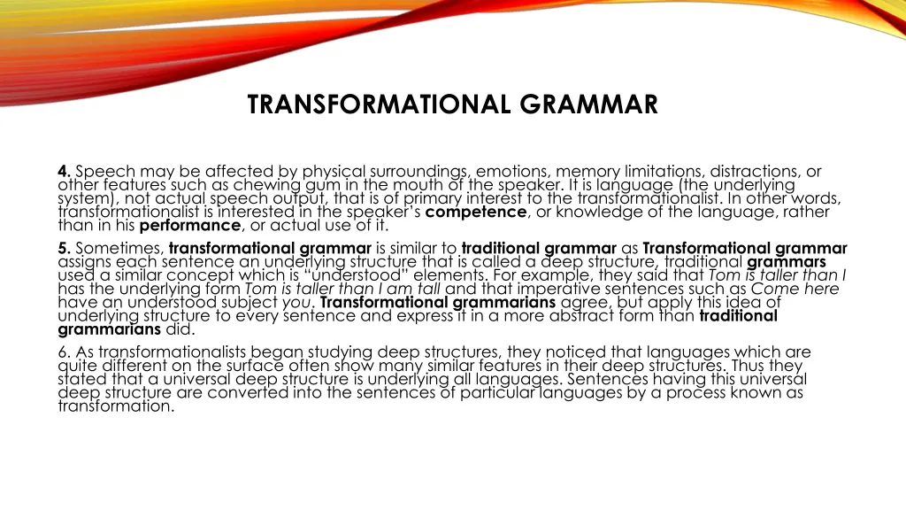 transformational grammar 1