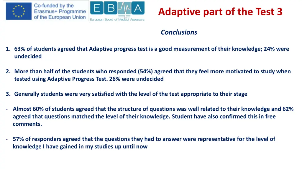 adaptive part of the test 3 2