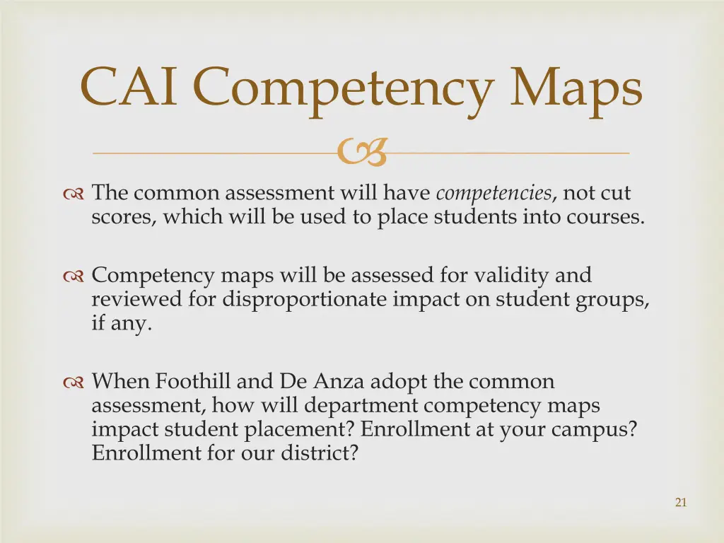 cai competency maps