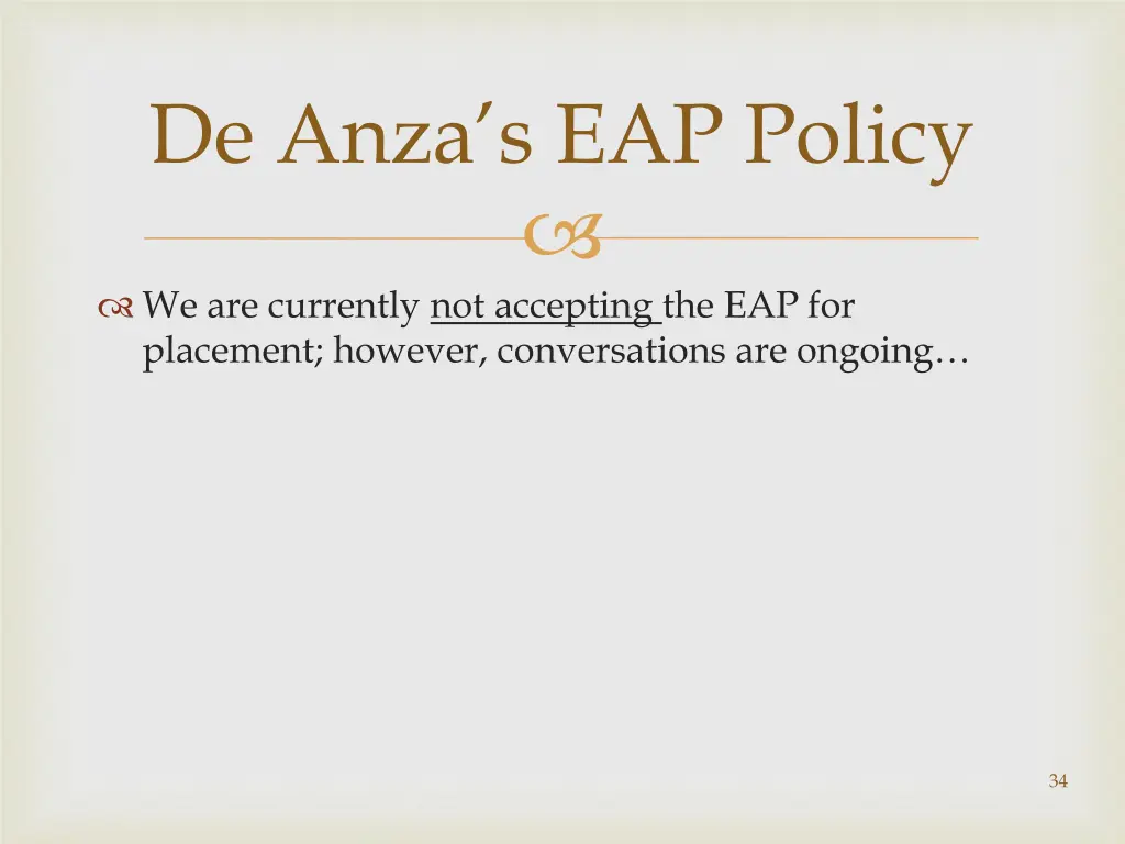 de anza s eap policy