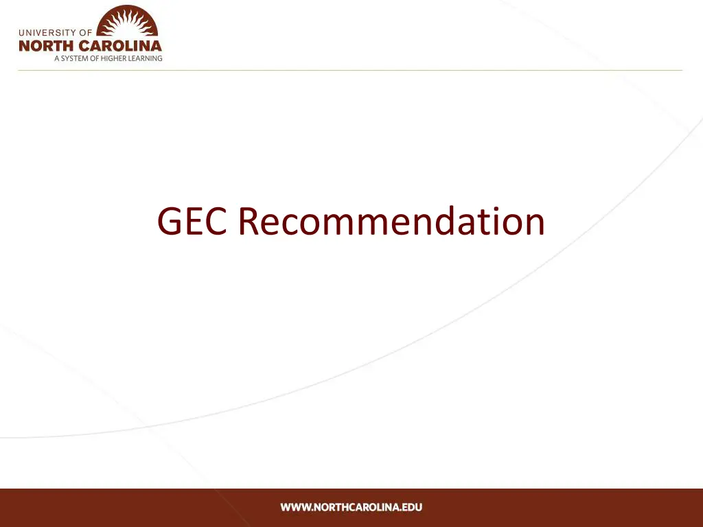 gec recommendation