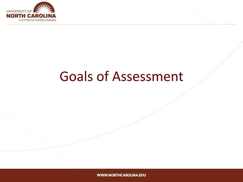 goals of assessment