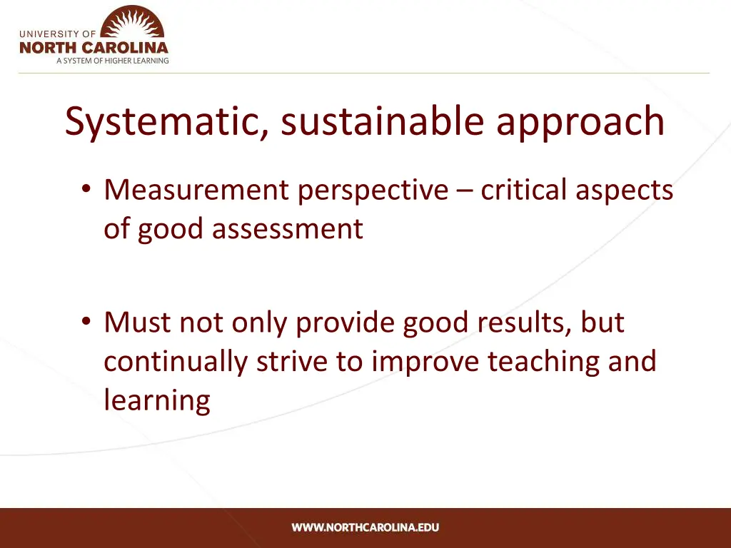 systematic sustainable approach