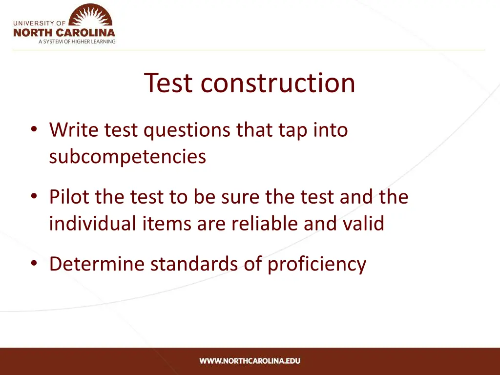 test construction