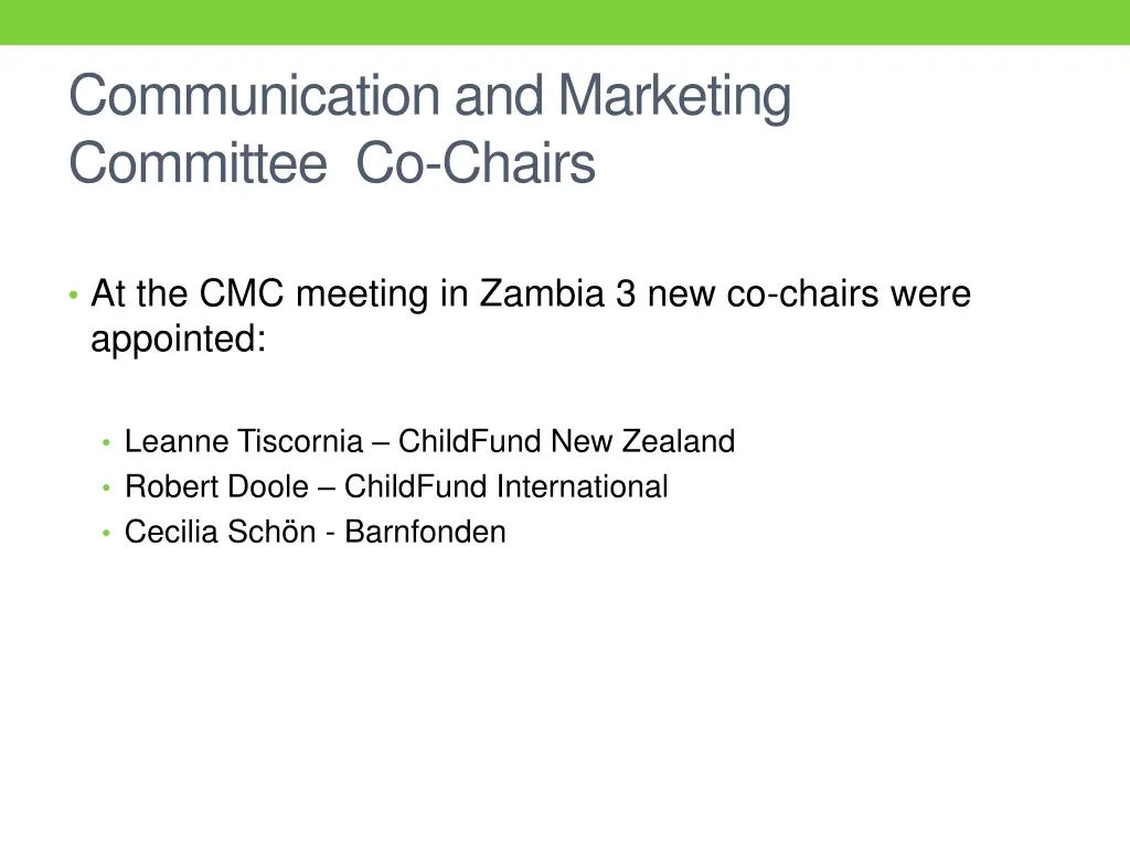 communication and marketing committee co chairs