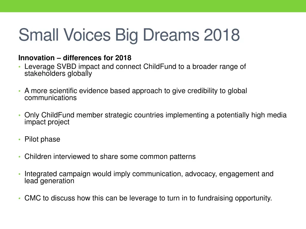 small voices big dreams 2018 2