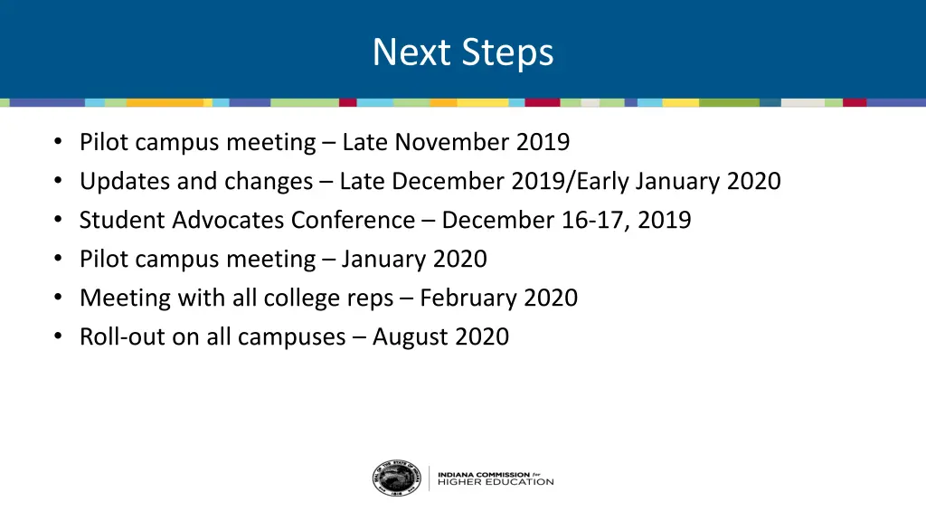 next steps