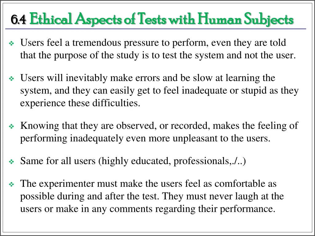 6 4 6 4 ethical aspects of tests with human