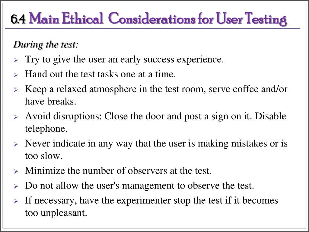 6 4 6 4 main ethical considerations for user 1