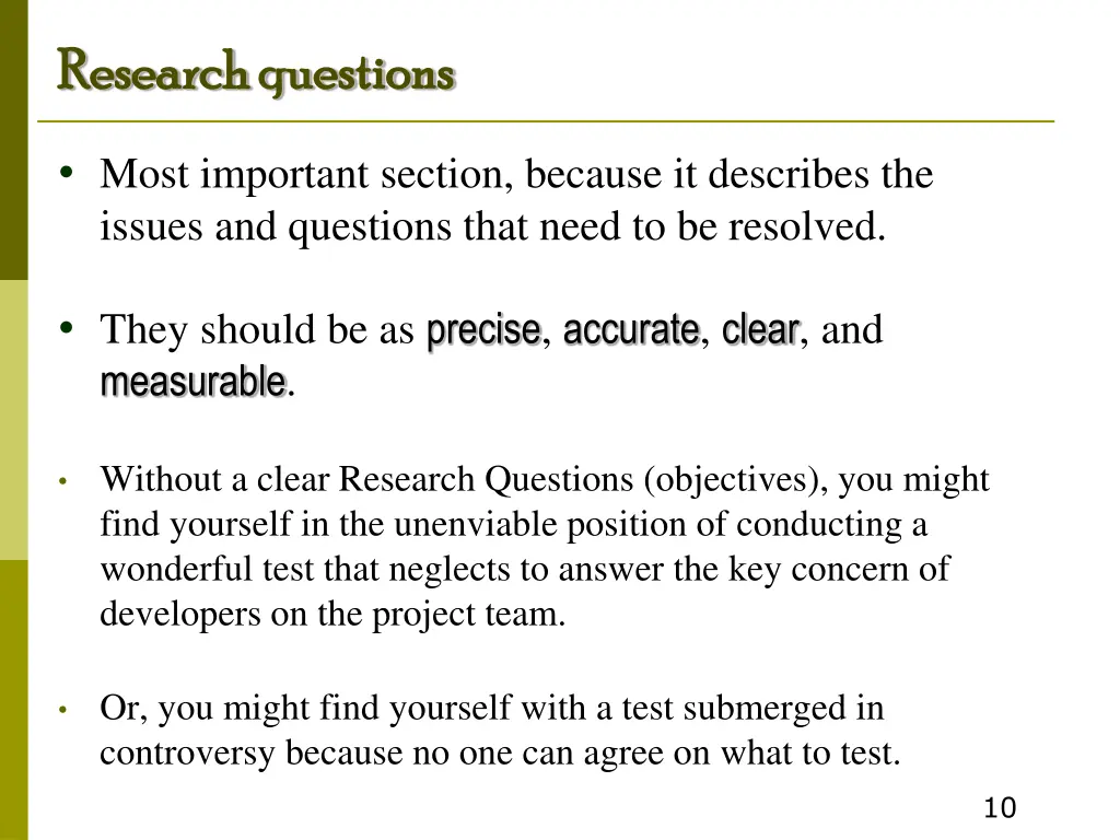 research questions research questions