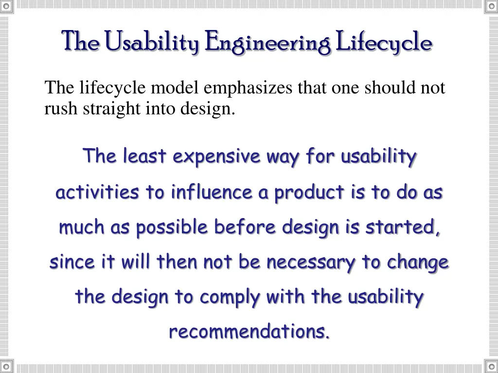 the usability engineering lifecycle 1