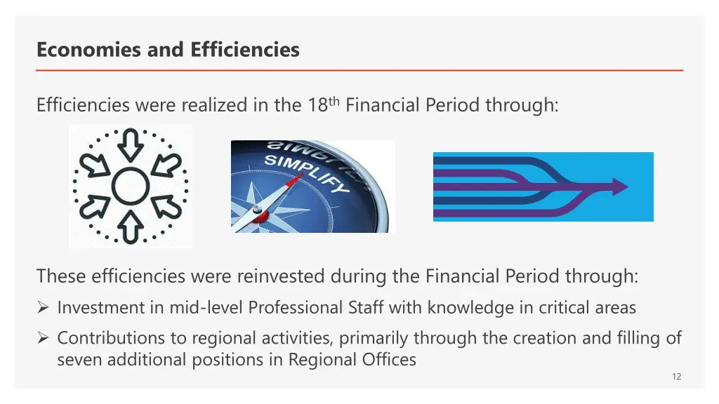 economies and efficiencies