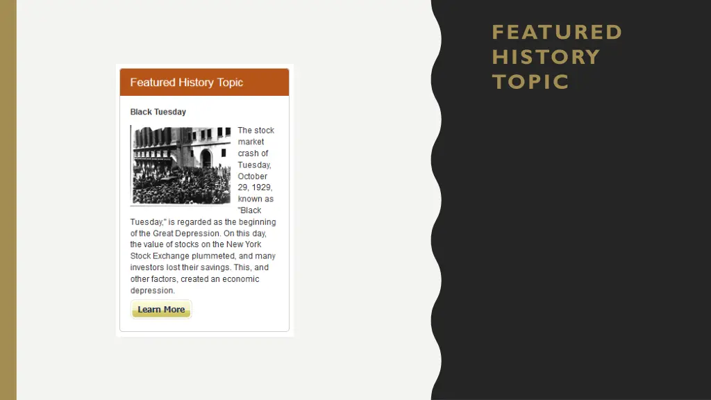 featured history topic