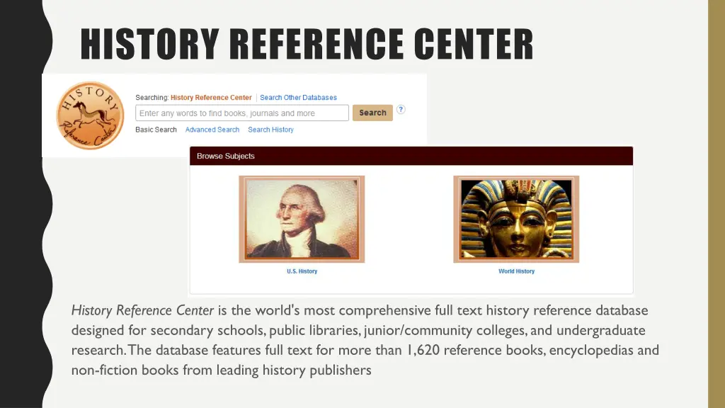 history reference center