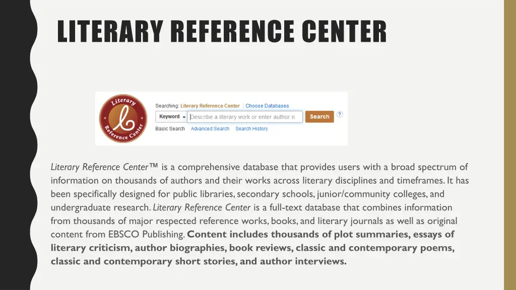 literary reference center