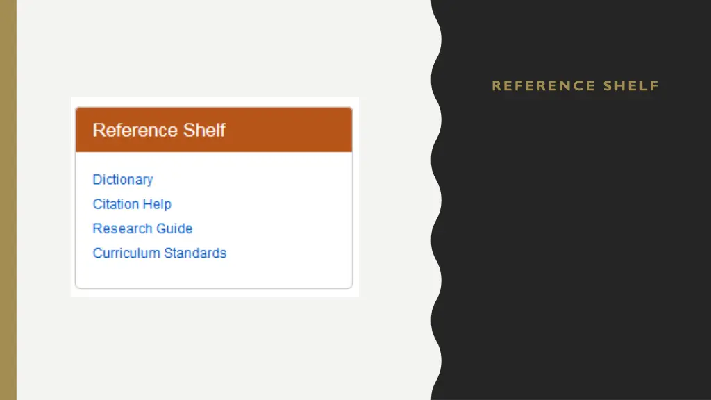 reference shelf