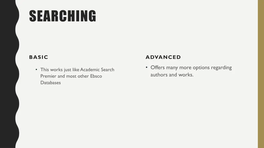 searching