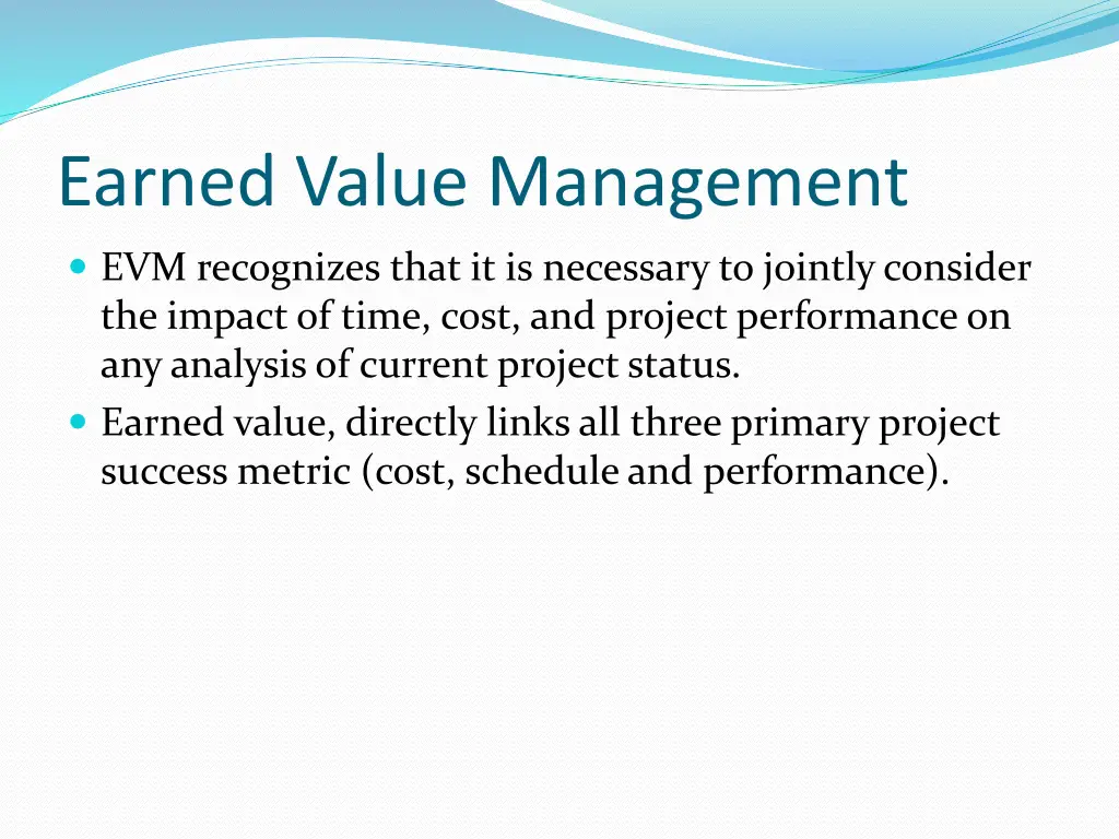 earned value management