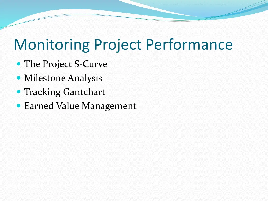 monitoring project performance
