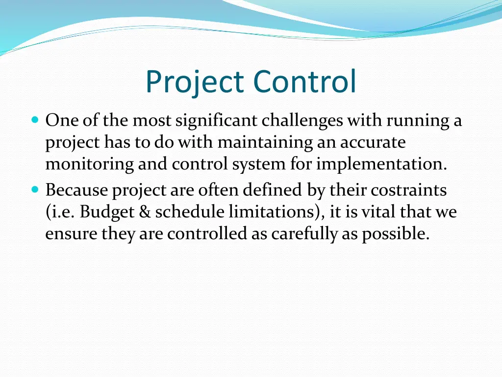 project control