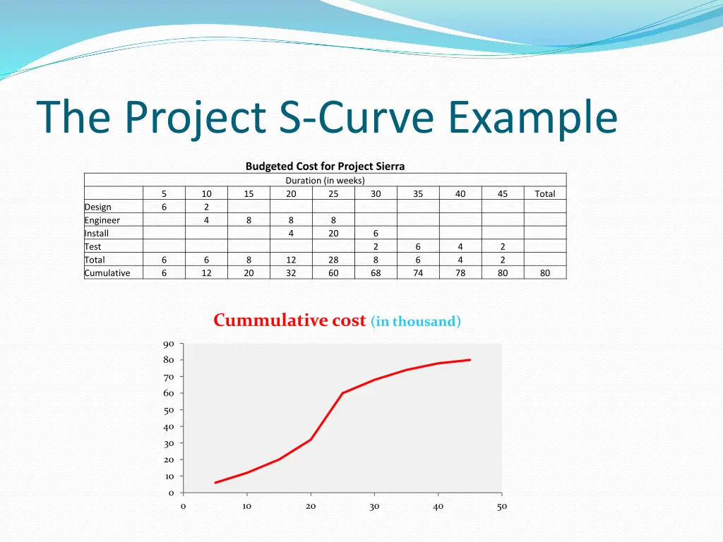 the project s curve example