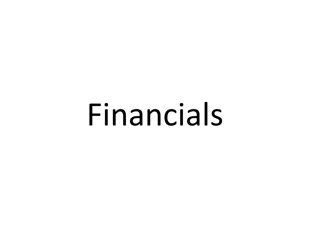 financials