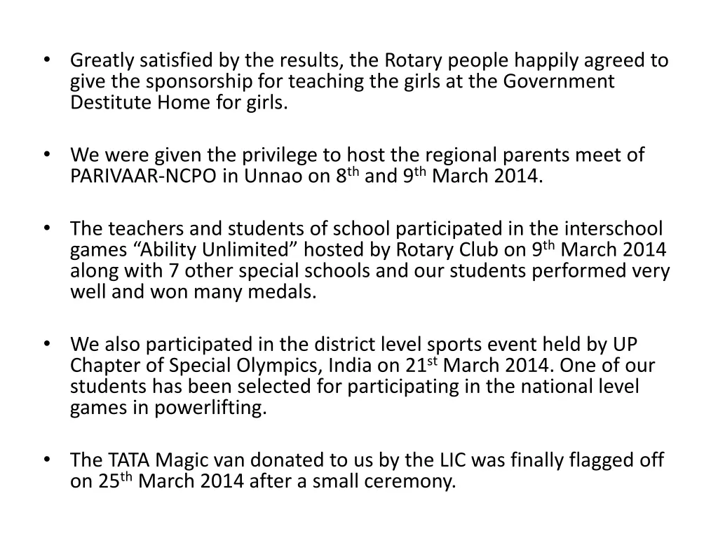 greatly satisfied by the results the rotary
